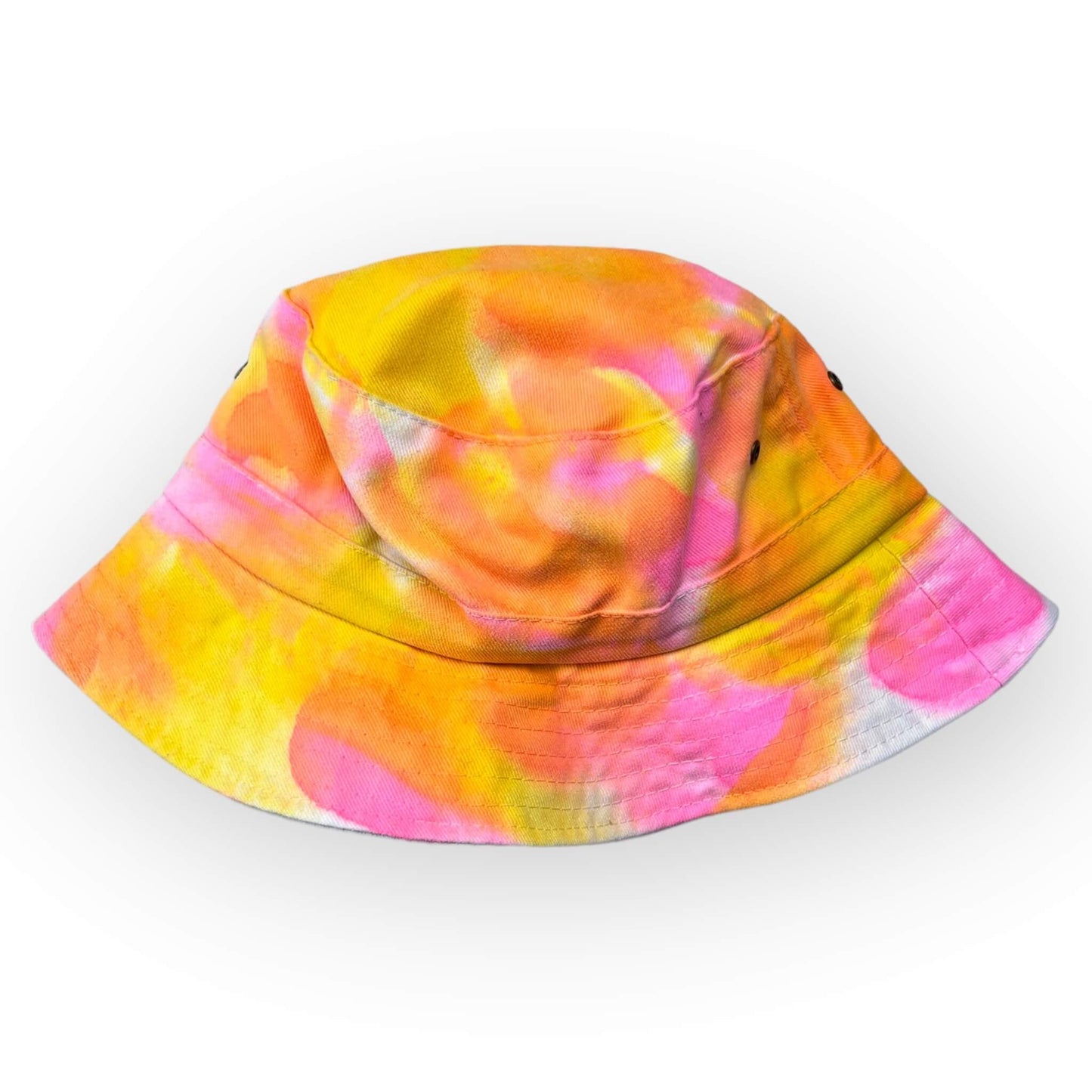 Pink & Yellow Tie Dye Bucket Hat - Toddler / Child Adjustable