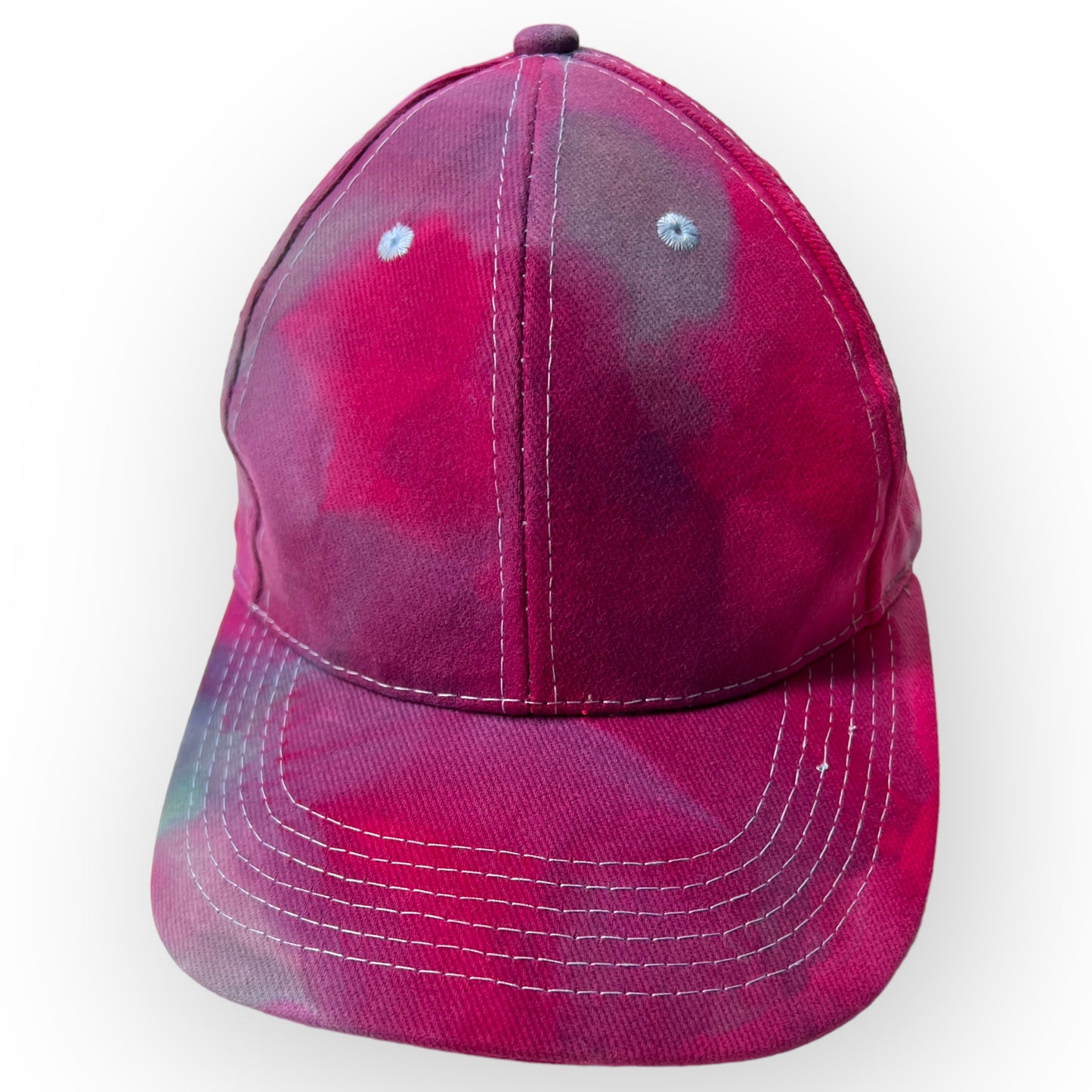 Aqua Pink Tie Dye Baseball Cap - Youth Size