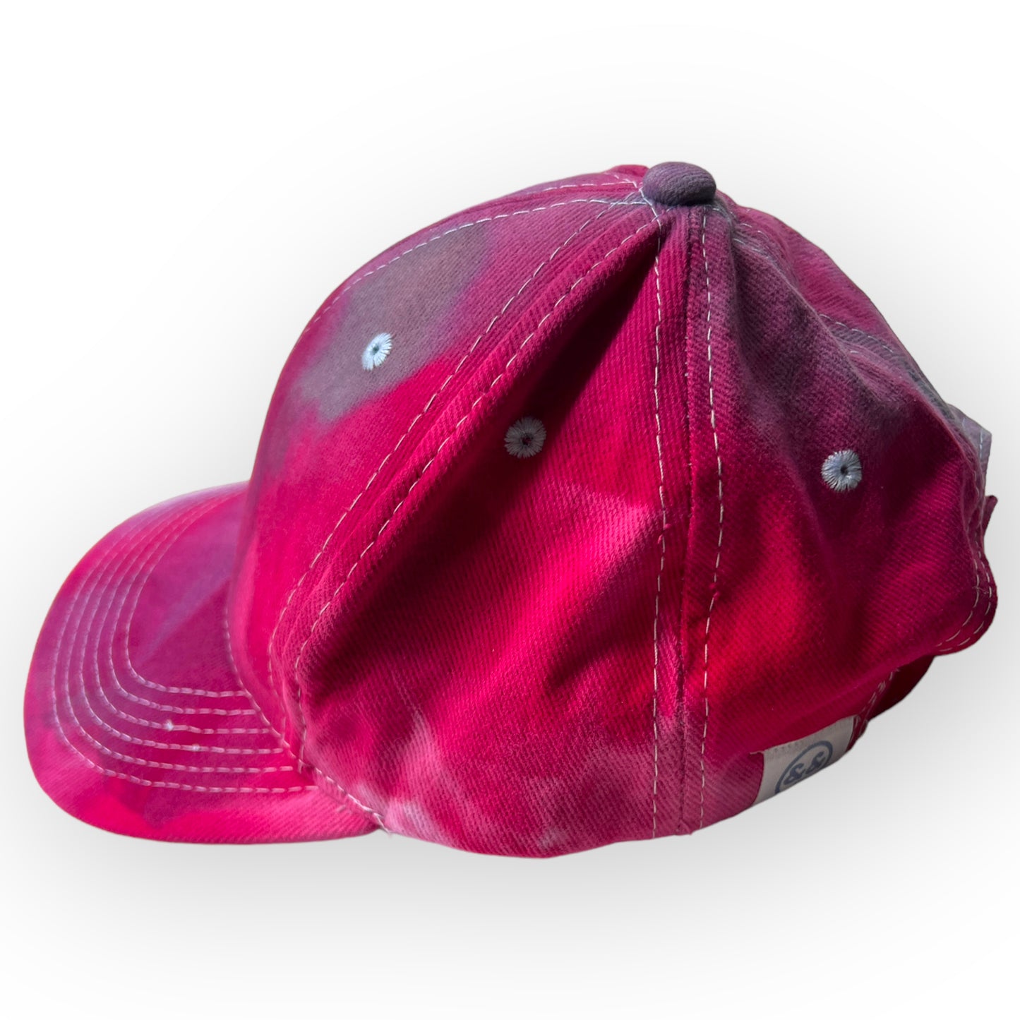 Aqua Pink Tie Dye Baseball Cap - Youth Size