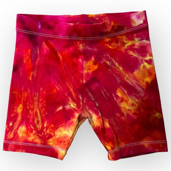 Pinks and Yellows Tie Dye Bike Shorts Age 4