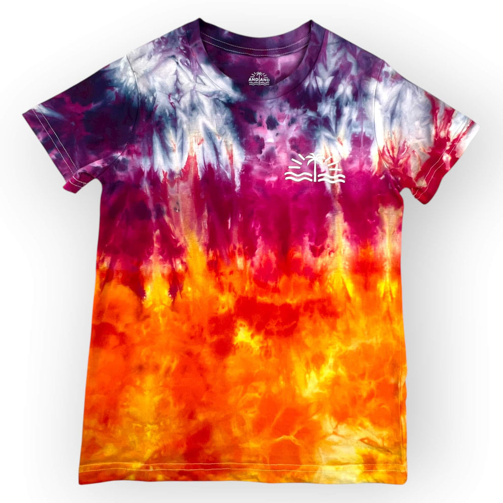 hand dyed Tie Dye Tee Age 8 by And And Tie Dye