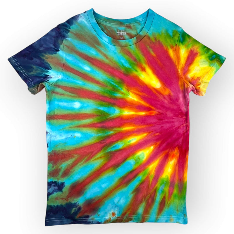 hand dyed Tie Dye Tee Age 12 by And And Tie Dye