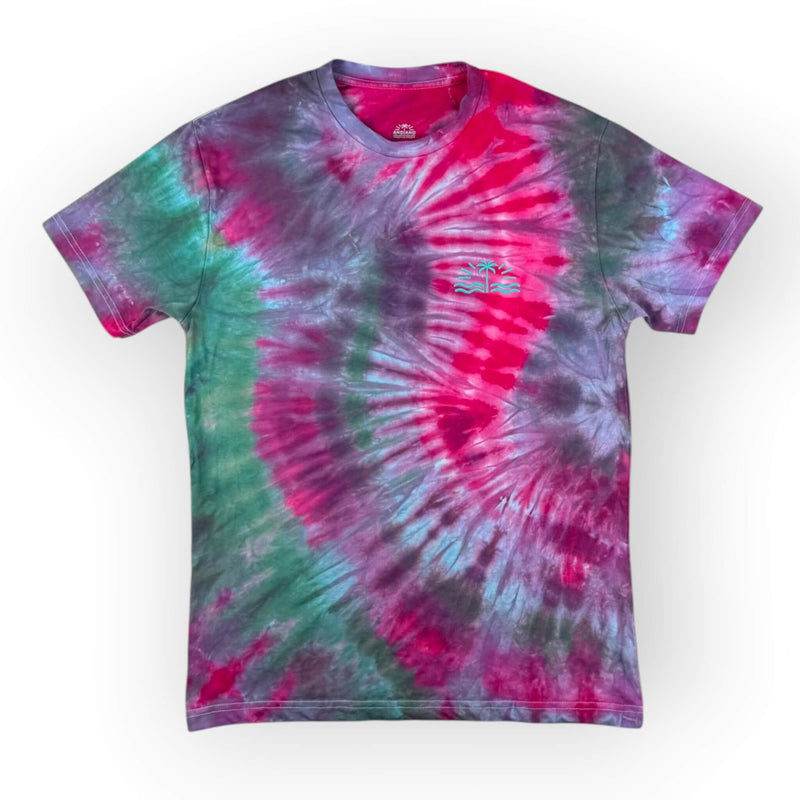 hand dyed Tie Dye Tee - Aqua Pink by And And Tie Dye