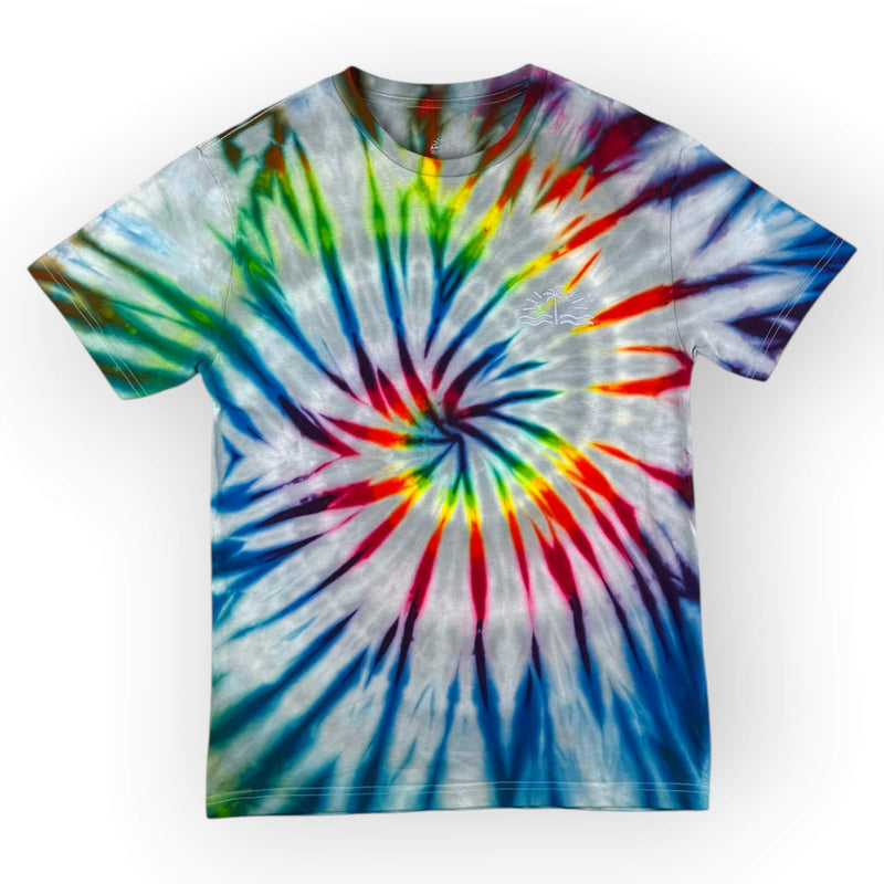 hand dyed Tie Dye Tee - Grey Rainbow by And And Tie Dye