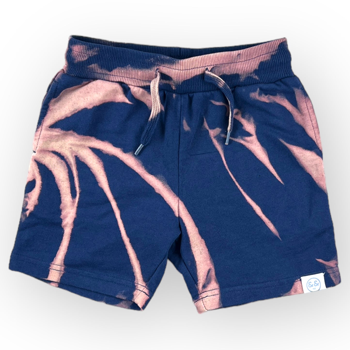 Load image into Gallery viewer, Blue Reverse Tie Dye Shorts Age 4
