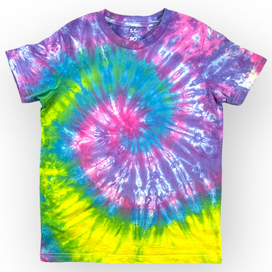 Load image into Gallery viewer, Rainbow Tie Dye Tee Age 10
