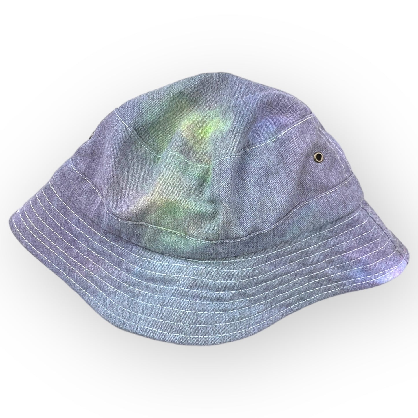 Load image into Gallery viewer, Purple &amp;amp; Lime Tie Dye Bucket Hat - Toddler / Child Adjustable
