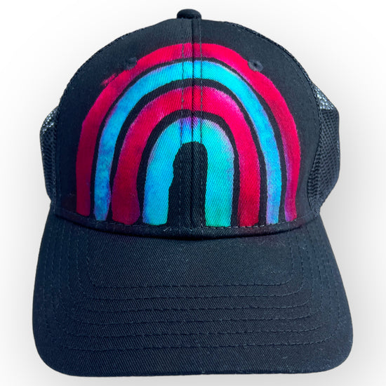 Load image into Gallery viewer, Rainbow Trucker Cap - Older Child / Adult Size
