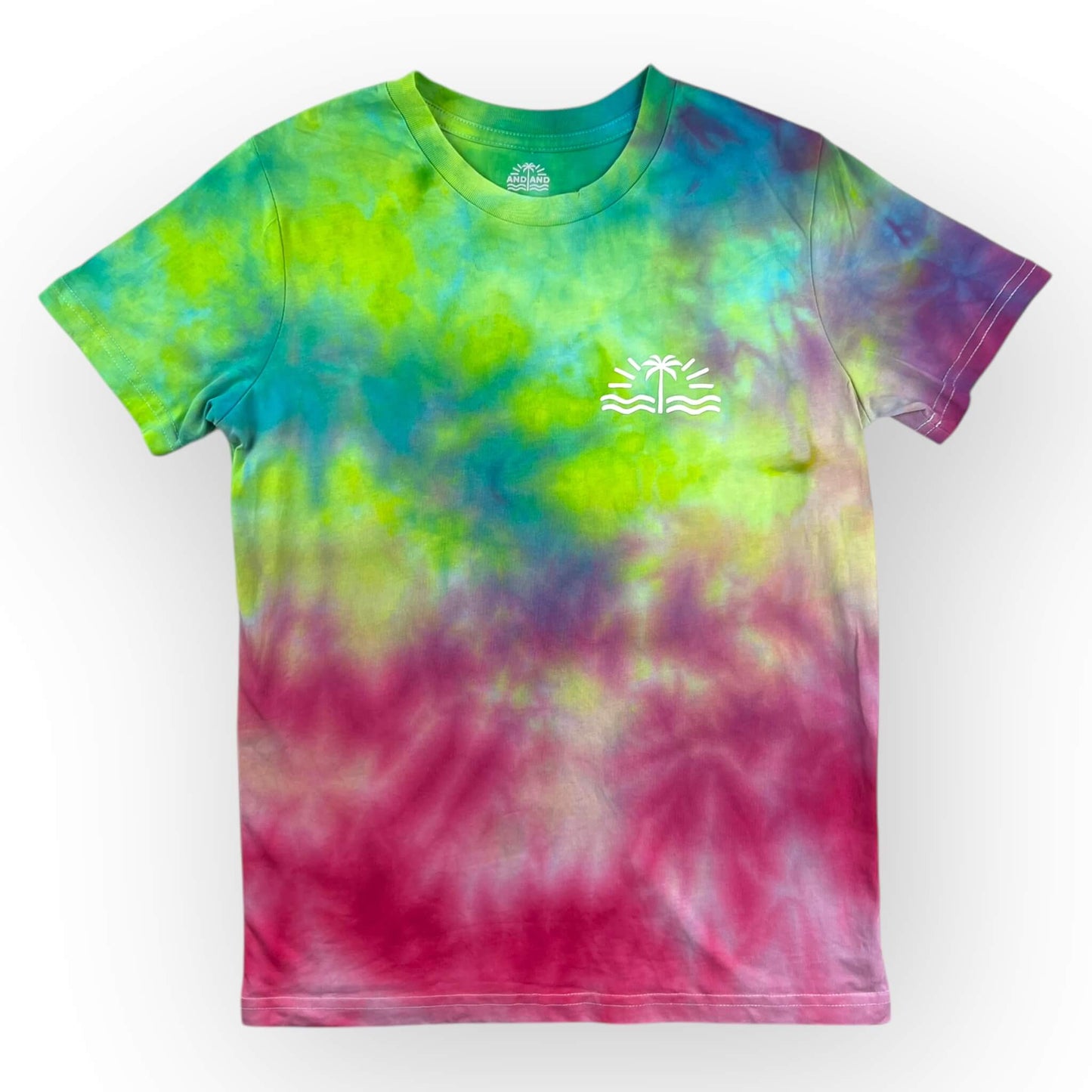 Aqua Pinks Tie Dye Tee Age 10