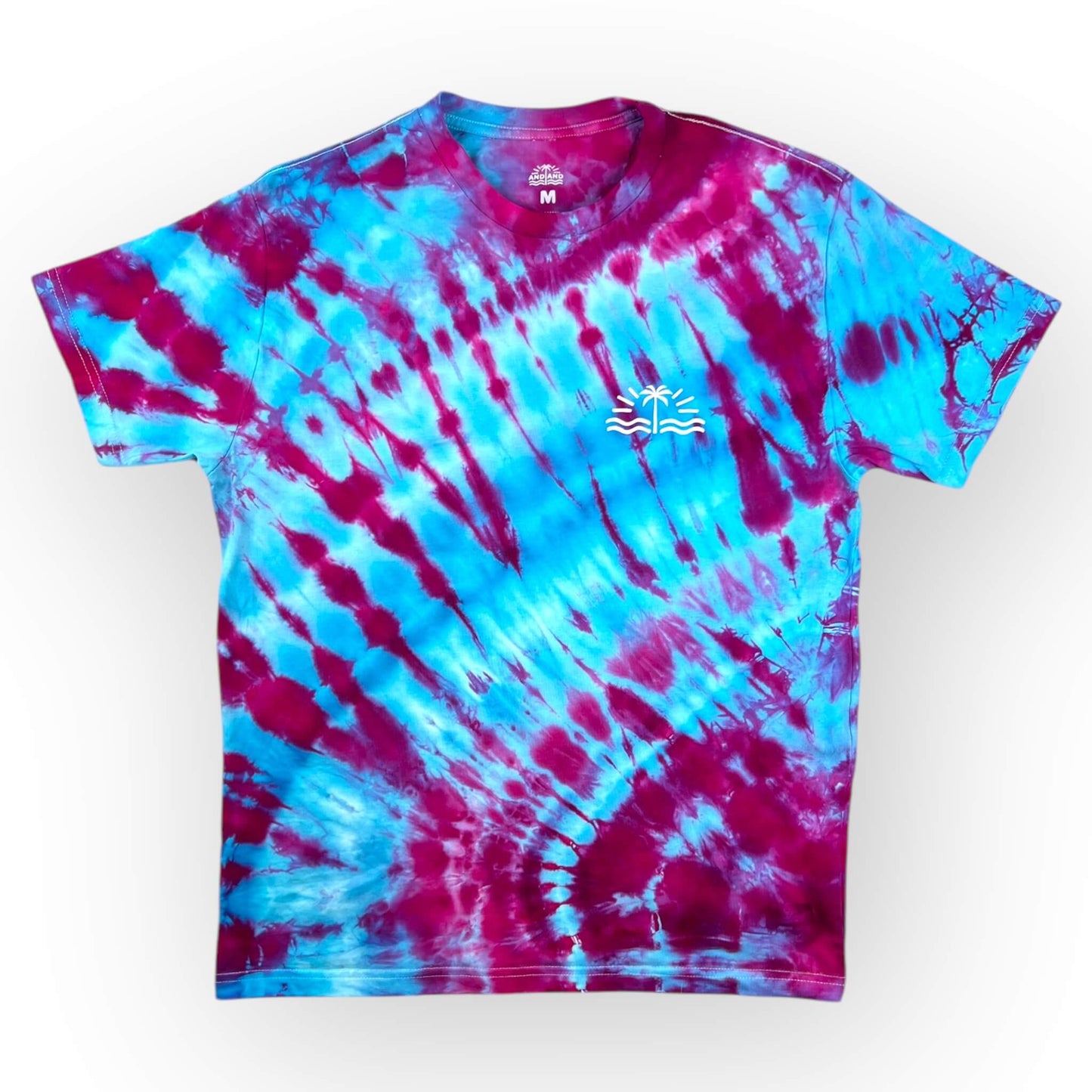 Pink & Turquoise Tie Dye Tee - Adults Medium