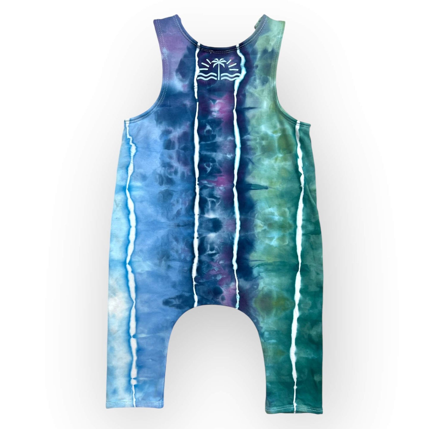 Blues & Greens Tie Dye Slouch Romper Age 3-6 Months