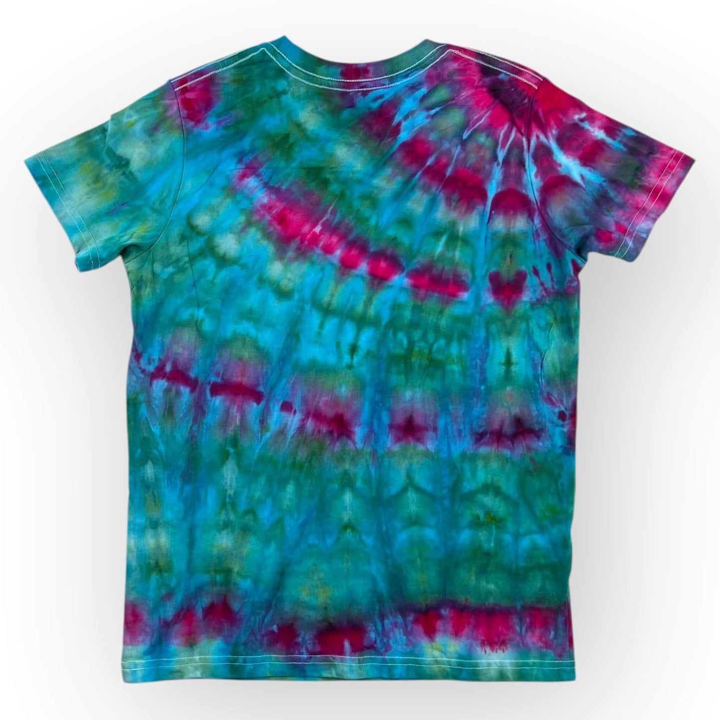 Aqua Pink Tie Dye Tee Age 10