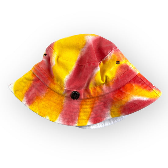 Red & Yellow Tie Dye Bucket Hat - Toddler / Child Adjustable