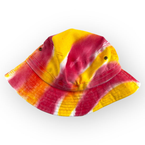 Red & Yellow Tie Dye Bucket Hat - Toddler / Child Adjustable