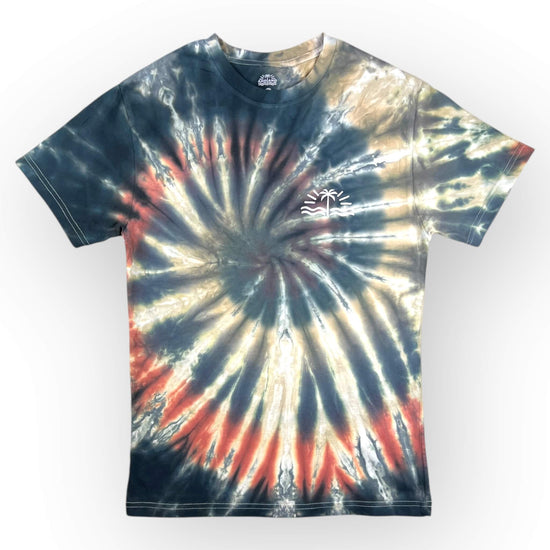 Tan & Black Tie Dye Tee - Adult Small