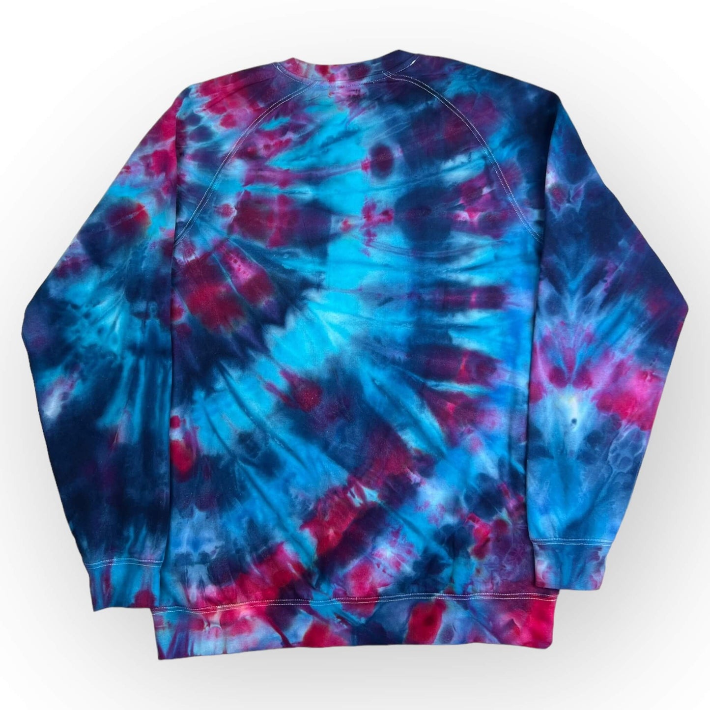 Blues & Pink Tie Dye Sweatshirt - Adults XL