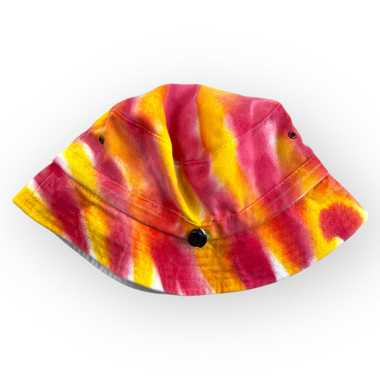 Red & Yellow Tie Dye Bucket Hat - Older Child / Adult Adjustable