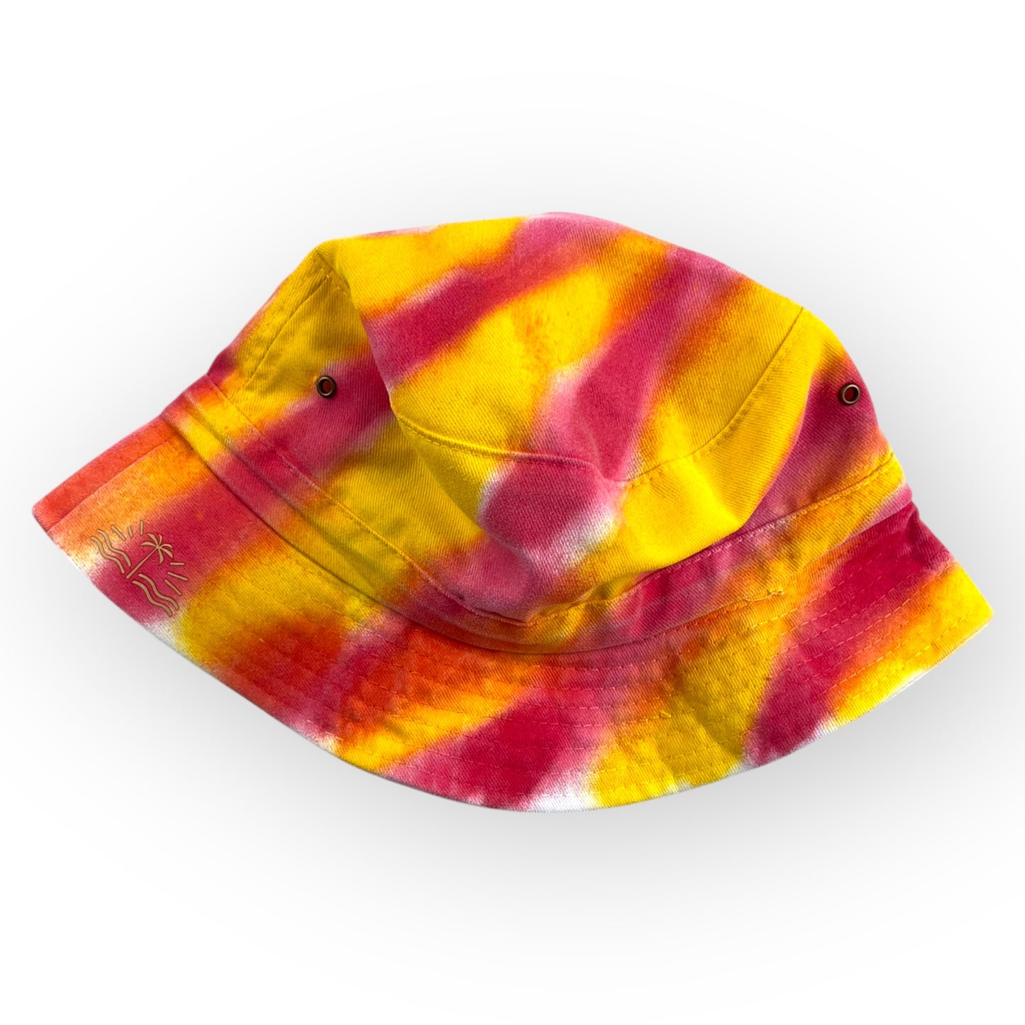 Red & Yellow Tie Dye Bucket Hat - Older Child / Adult Adjustable