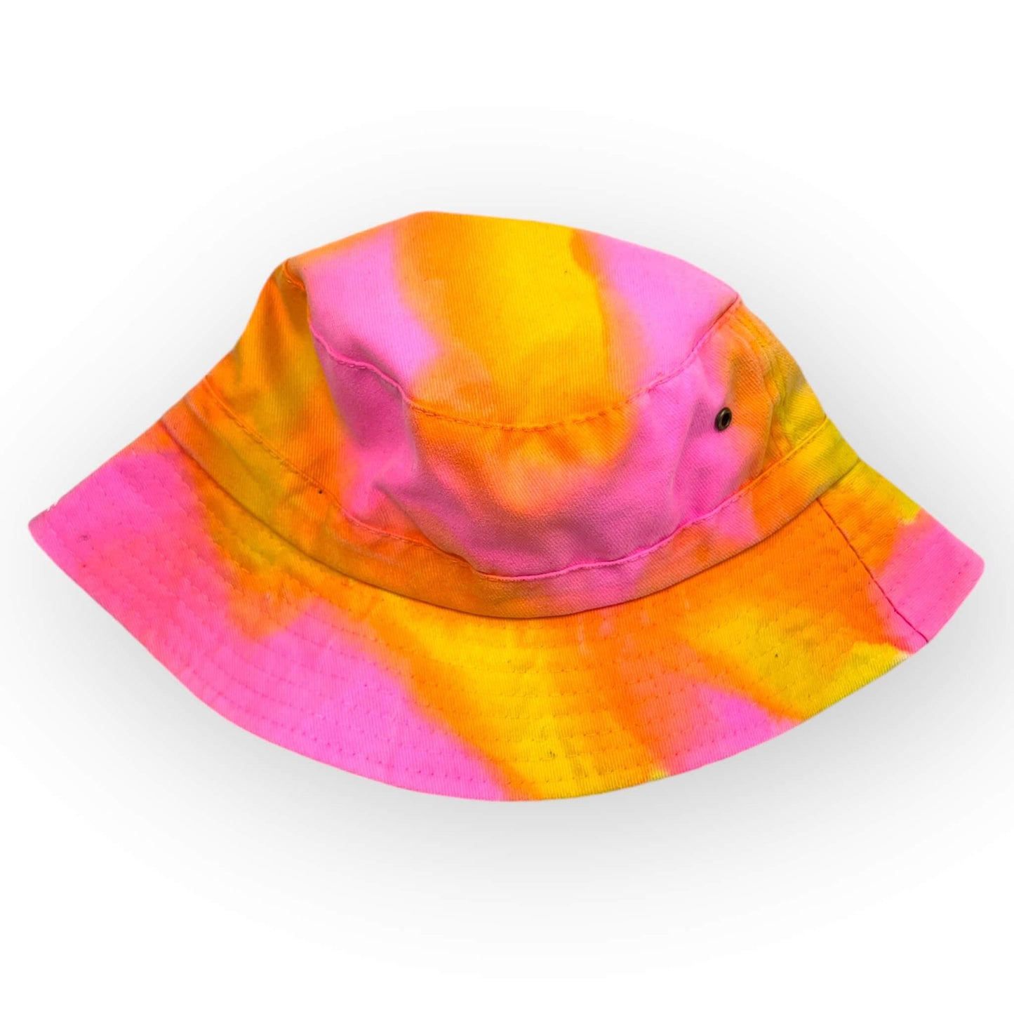 Pink & Yellow Tie Dye Bucket Hat - Toddler / Child Adjustable