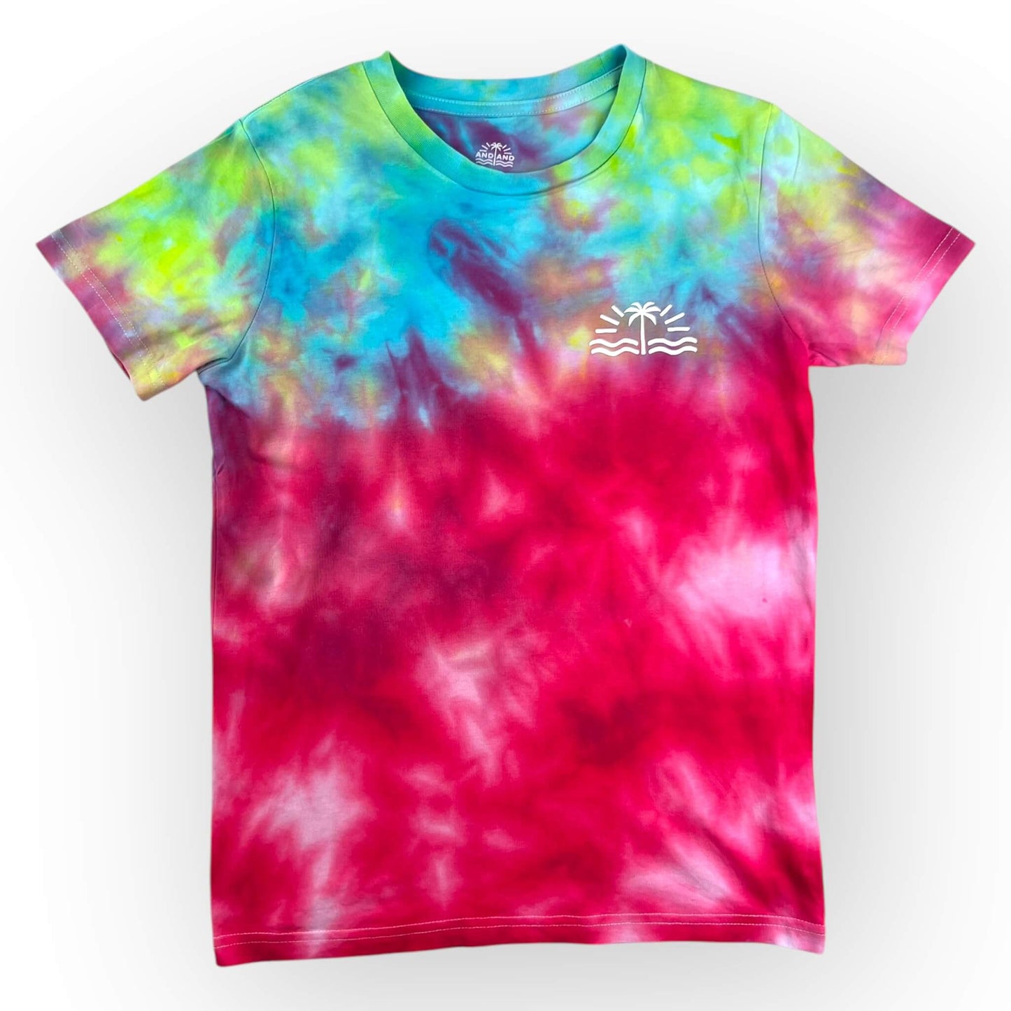 Aqua Pinks Tie Dye Tee Age 12