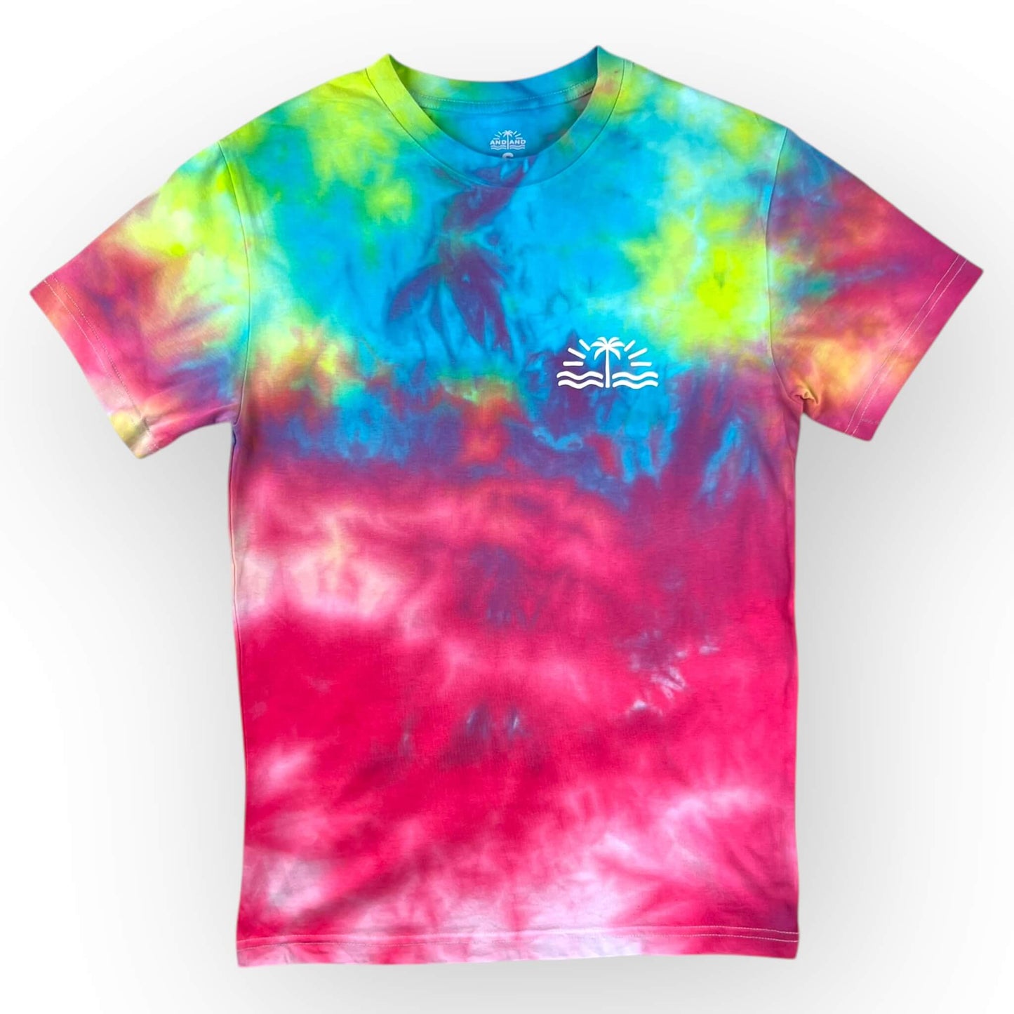 Aqua Pinks Tie Dye Tee - Adult Small