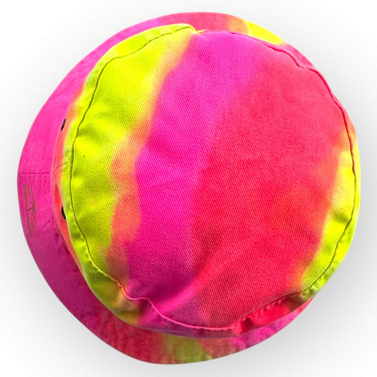 Neon Rainbow Tie Dye Bucket Hat - Toddler / Child Adjustable