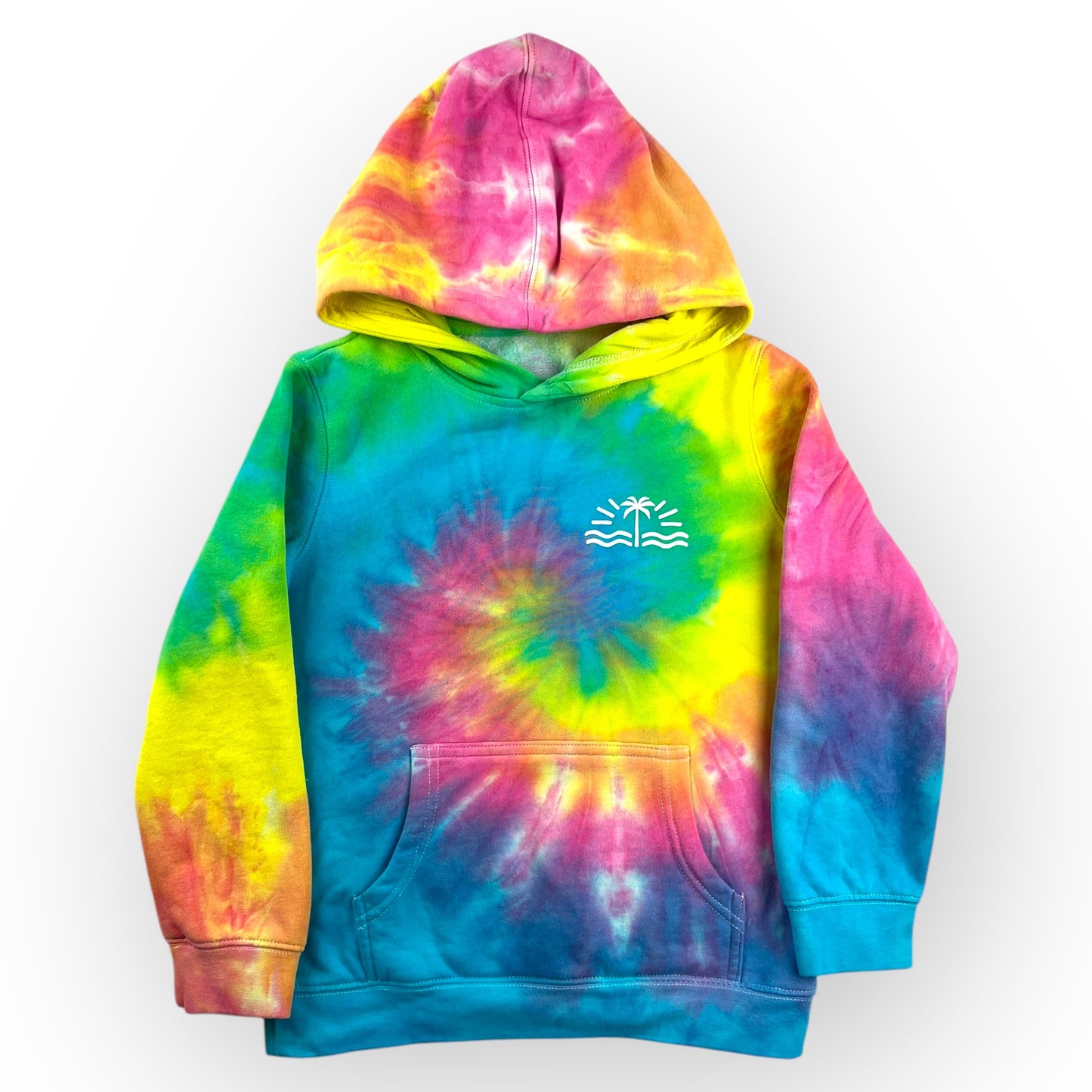 Pastel Rainbow Tie Dye Hoodie Age 8