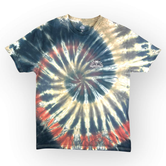 Tan & Black Tie Dye Tee - Adults Large