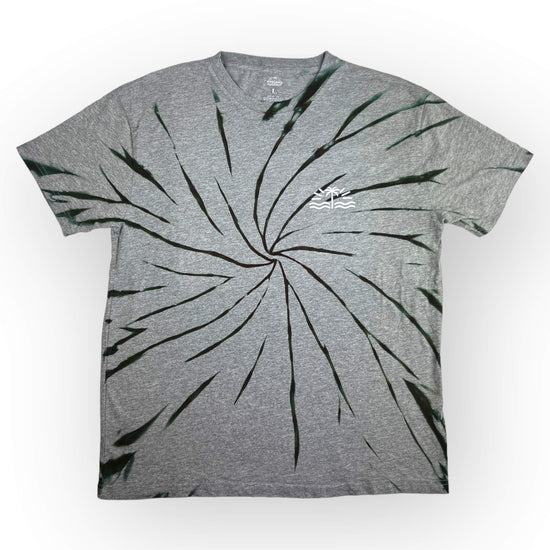 Grey & Black Tie Dye Tee - Adults Large