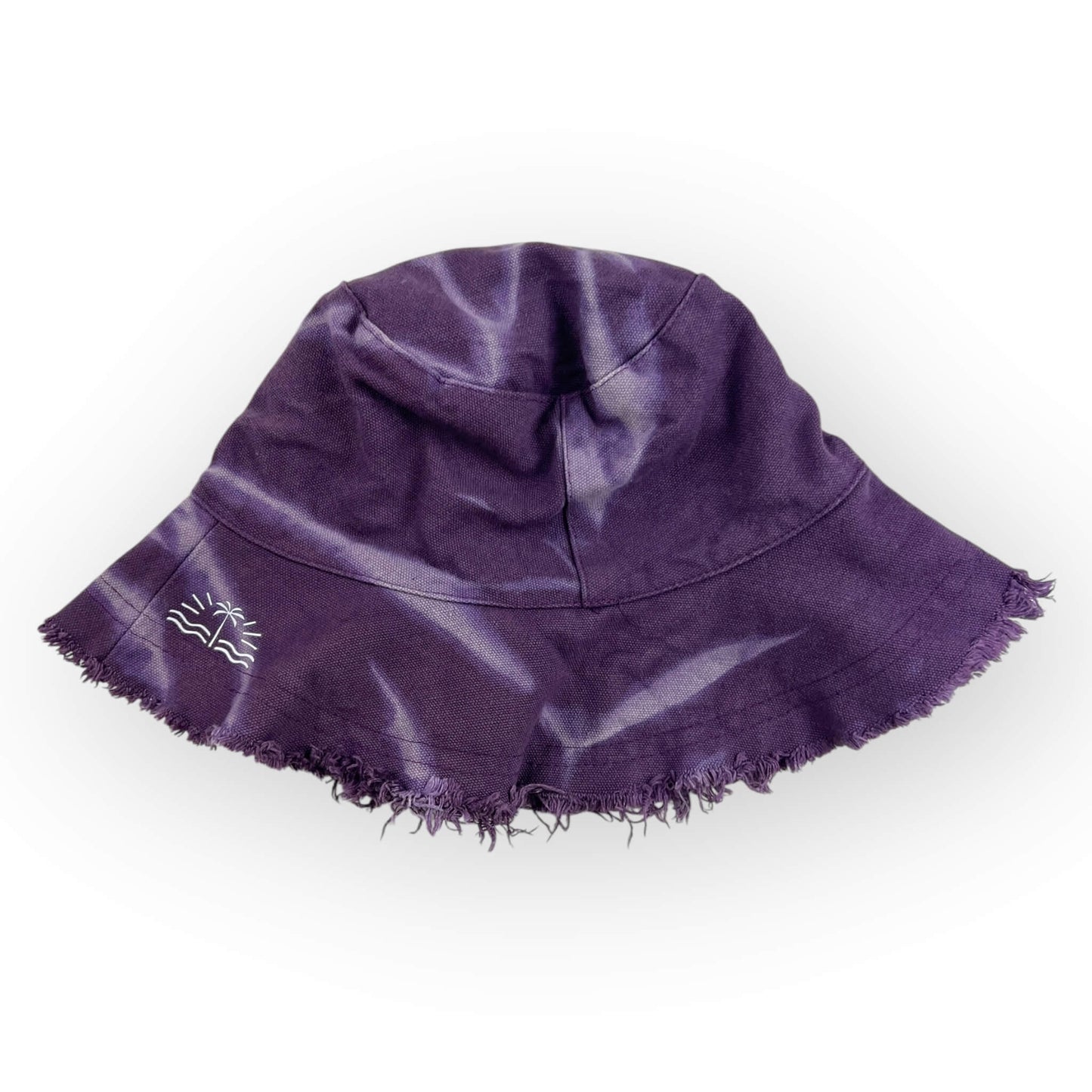 Reverse Purple Tie Dye Floppy Hat - Older Child / Adult Size