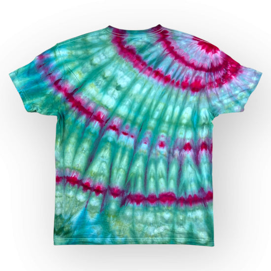 Aqua Pink Tie Dye Tee - Adults Large