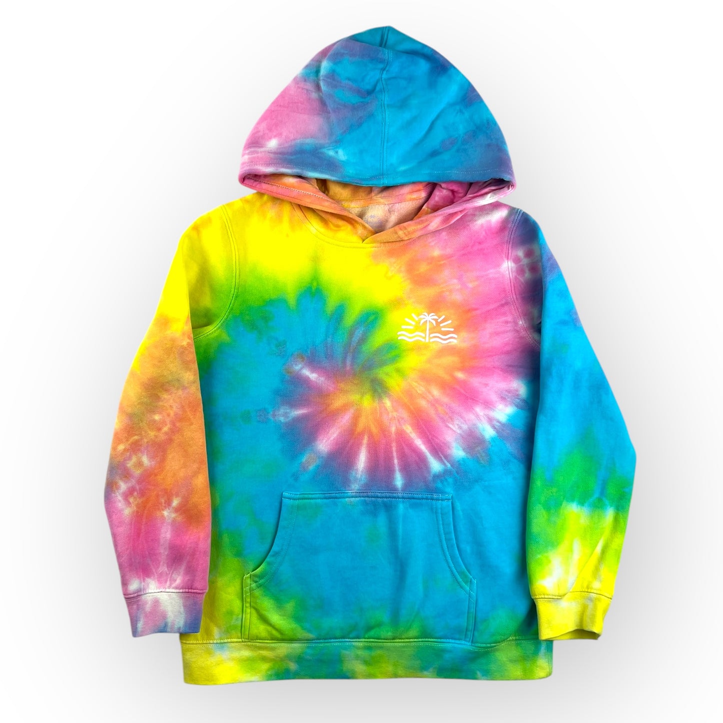 Pastel Rainbow Tie Dye Hoodie Age 12