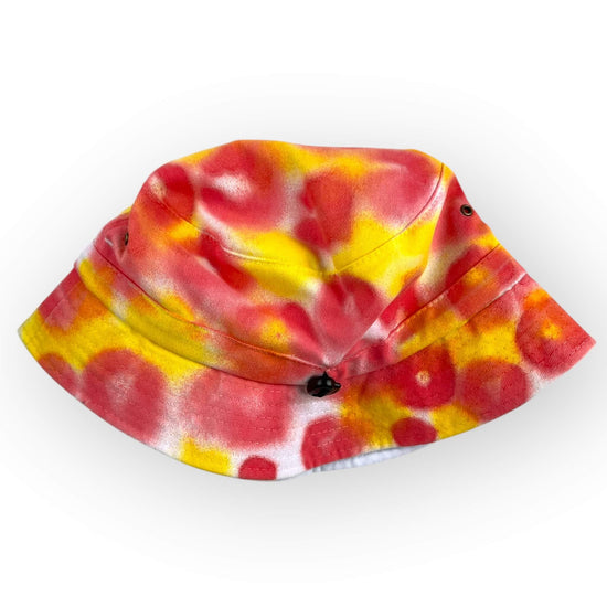 Red & Yellow Tie Dye Bucket Hat - Older Child / Adult Adjustable