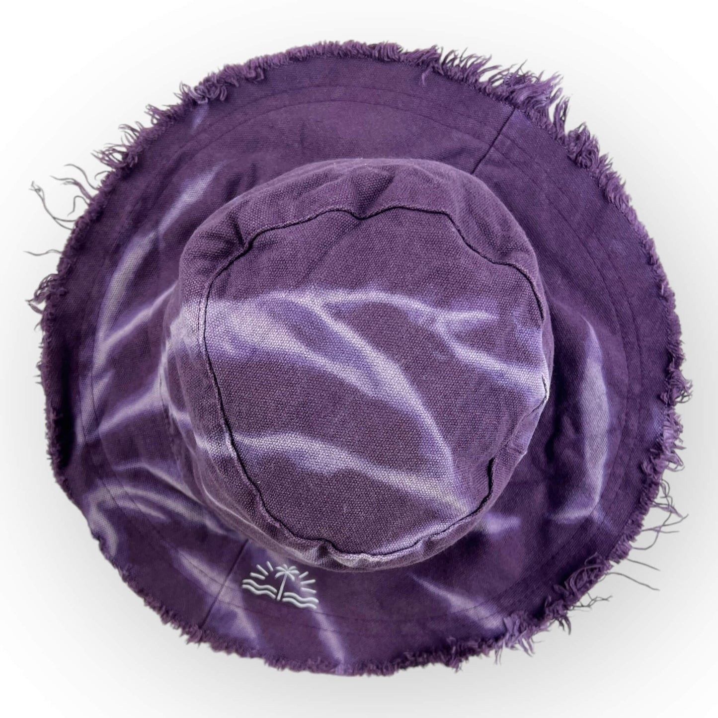 Reverse Purple Tie Dye Floppy Hat - Older Child / Adult Size