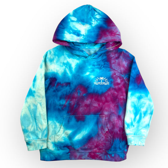 Purple & Turquoise Tie Dye Hoodie Age 10