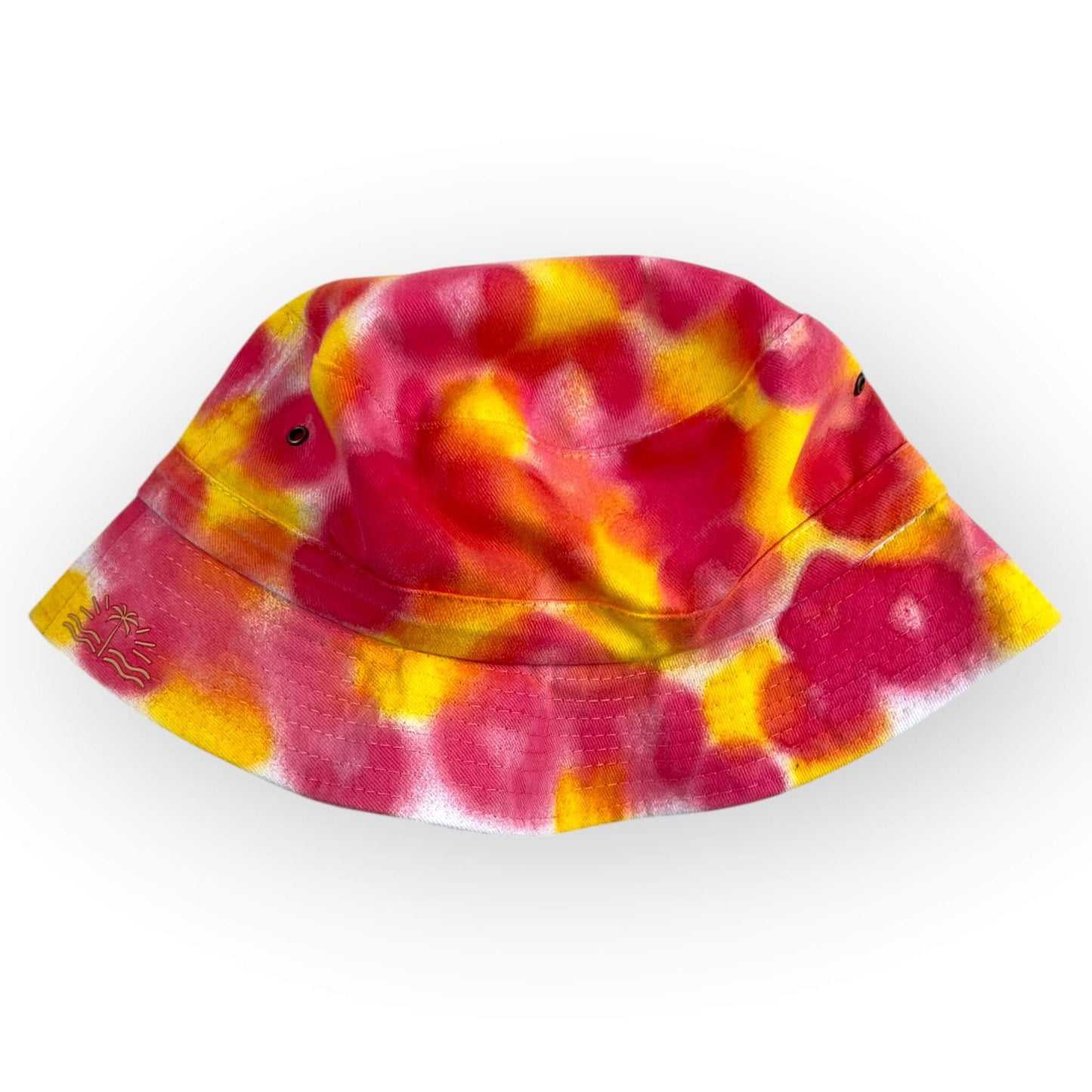 Red & Yellow Tie Dye Bucket Hat - Older Child / Adult Adjustable