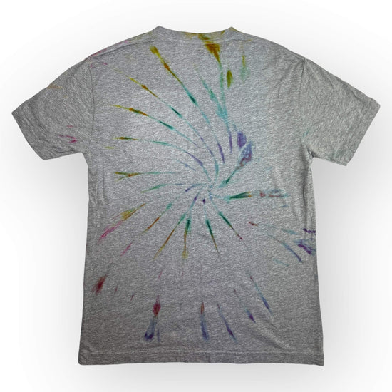 Grey Rainbow Tie Dye Tee - Adults Medium