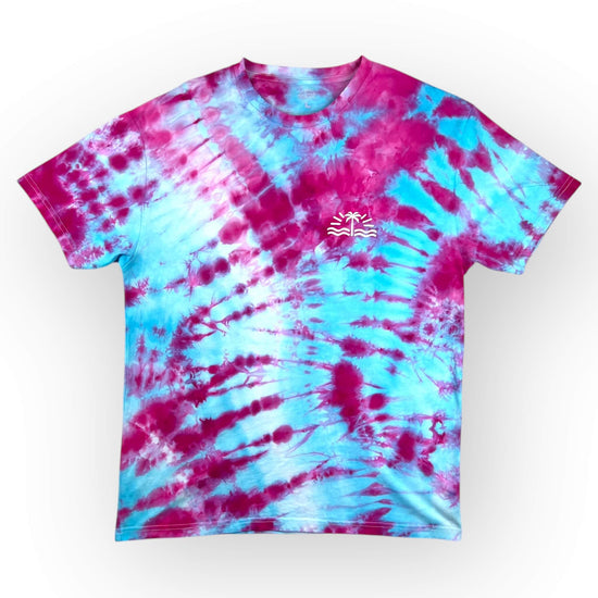 Pink & Turquoise Tie Dye Tee - Adults Large