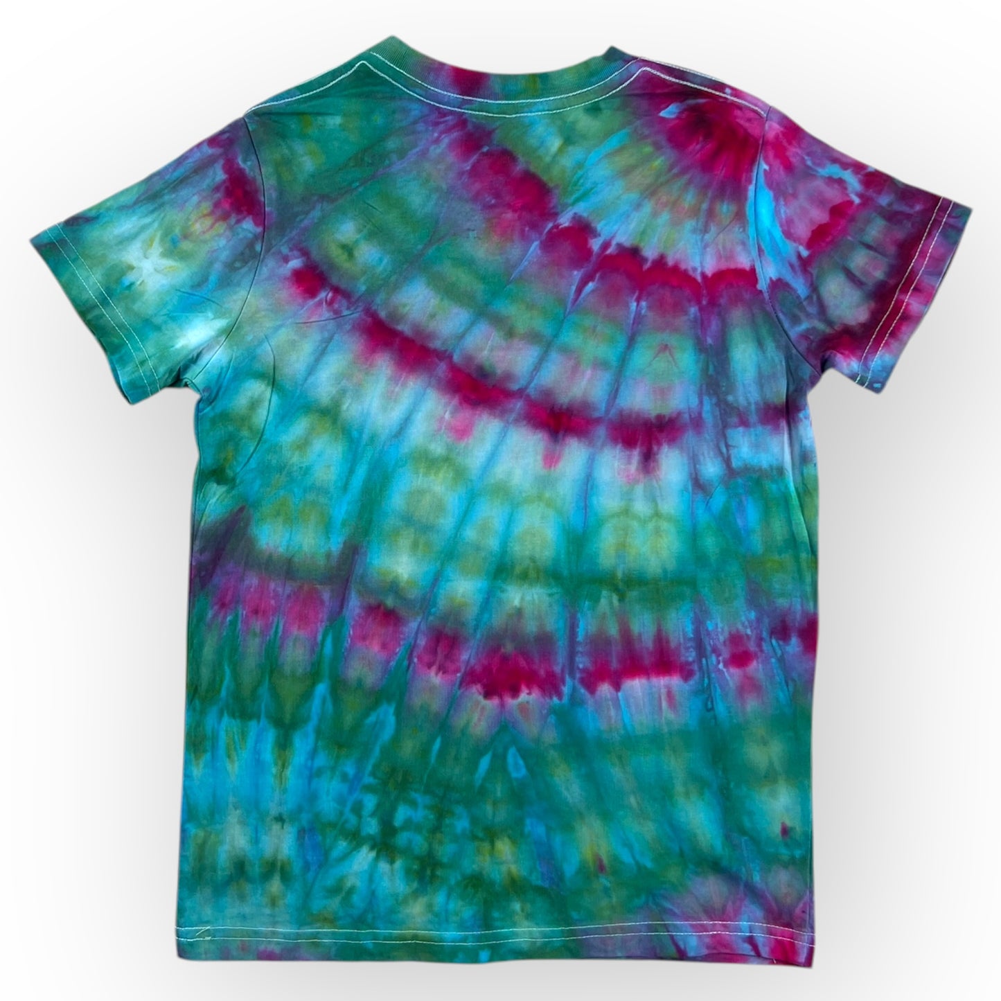 Aqua Pink Tie Dye Tee Age 8