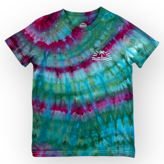 Aqua Pink Tie Dye Tee Age 8