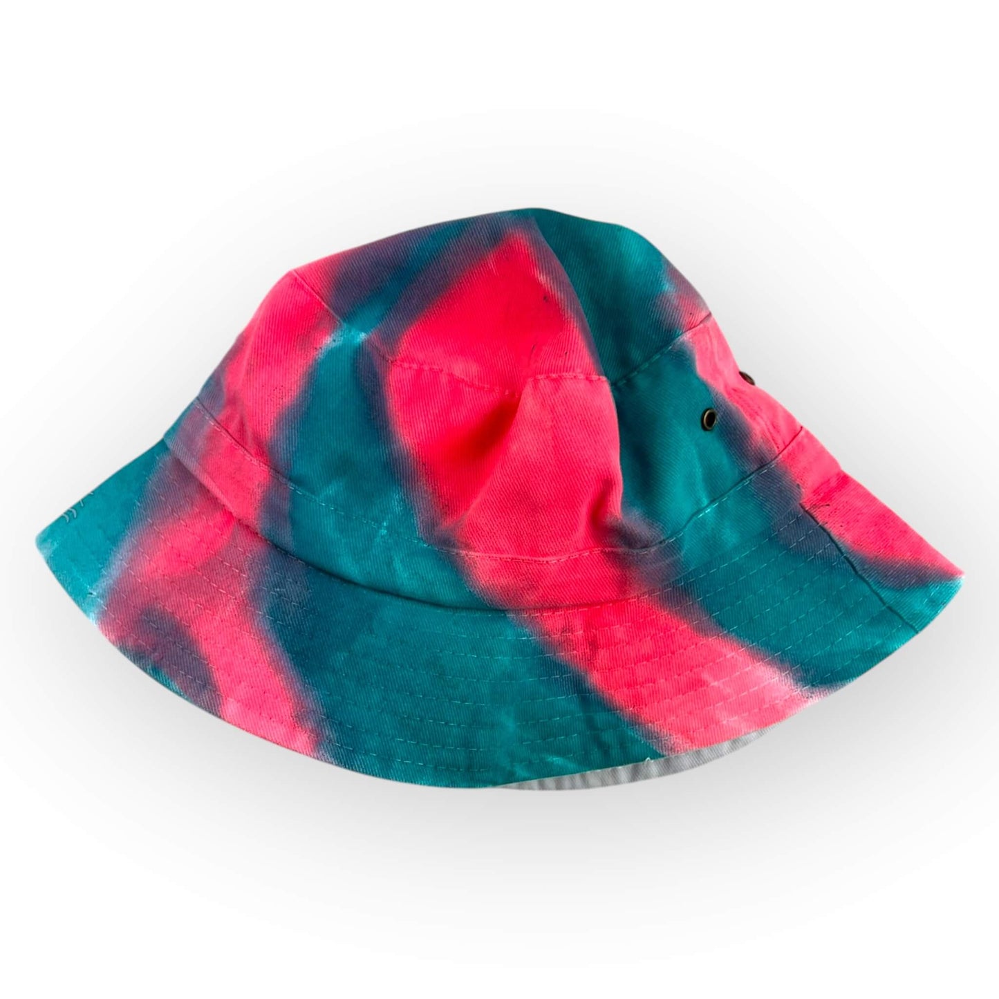 Aqua & Neon Tie Dye Bucket Hat - Toddler / Child Adjustable