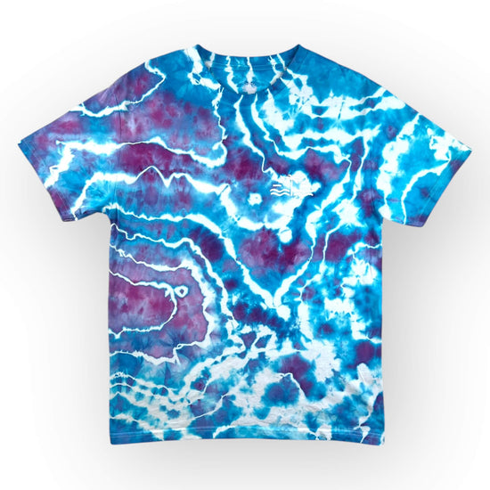 Purple & Turquoise Tie Dye Tee - Adults Medium