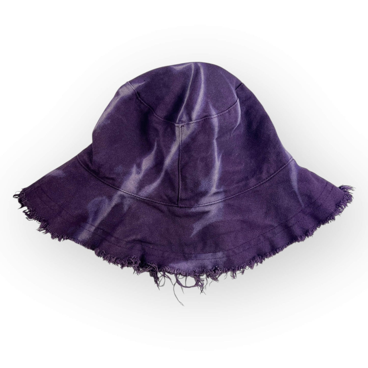 Reverse Purple Tie Dye Floppy Hat - Older Child / Adult Size