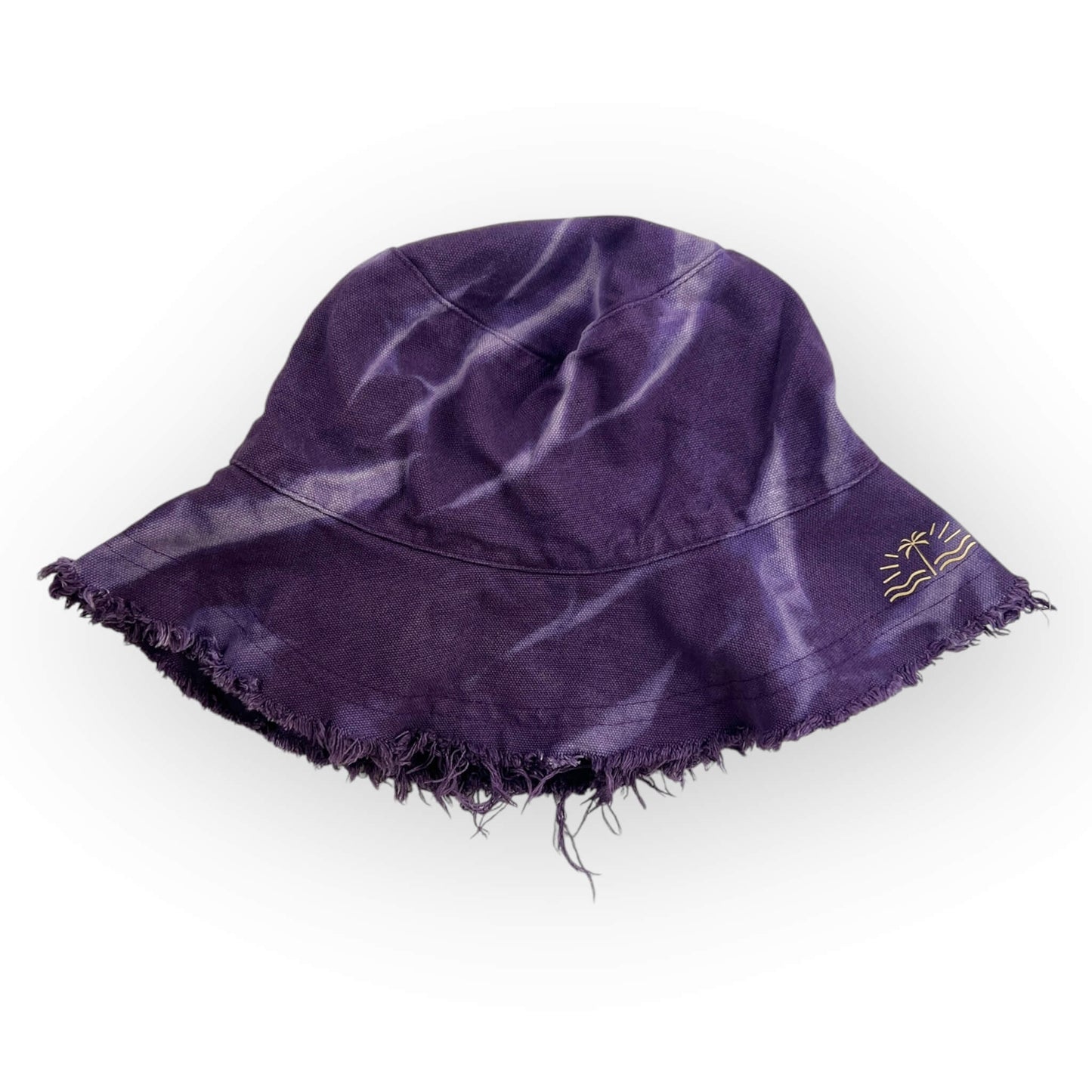 Reverse Purple Tie Dye Floppy Hat - Older Child / Adult Size