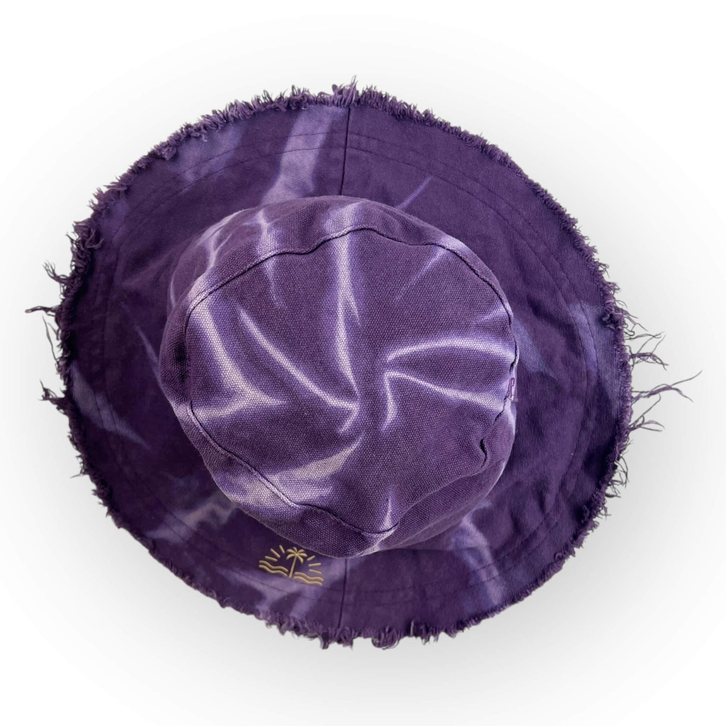 Reverse Purple Tie Dye Floppy Hat - Older Child / Adult Size