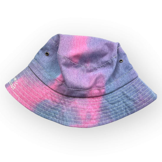 Pink & Blue Tie Dye Bucket Hat - Toddler / Child Adjustable