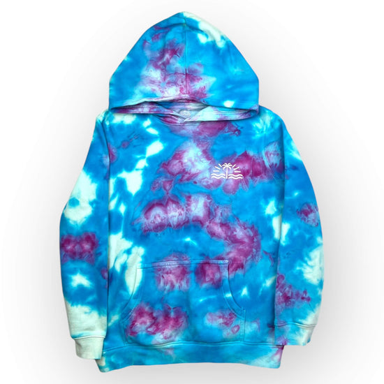 Turquoise & Purple Tie Dye Hoodie Age 12