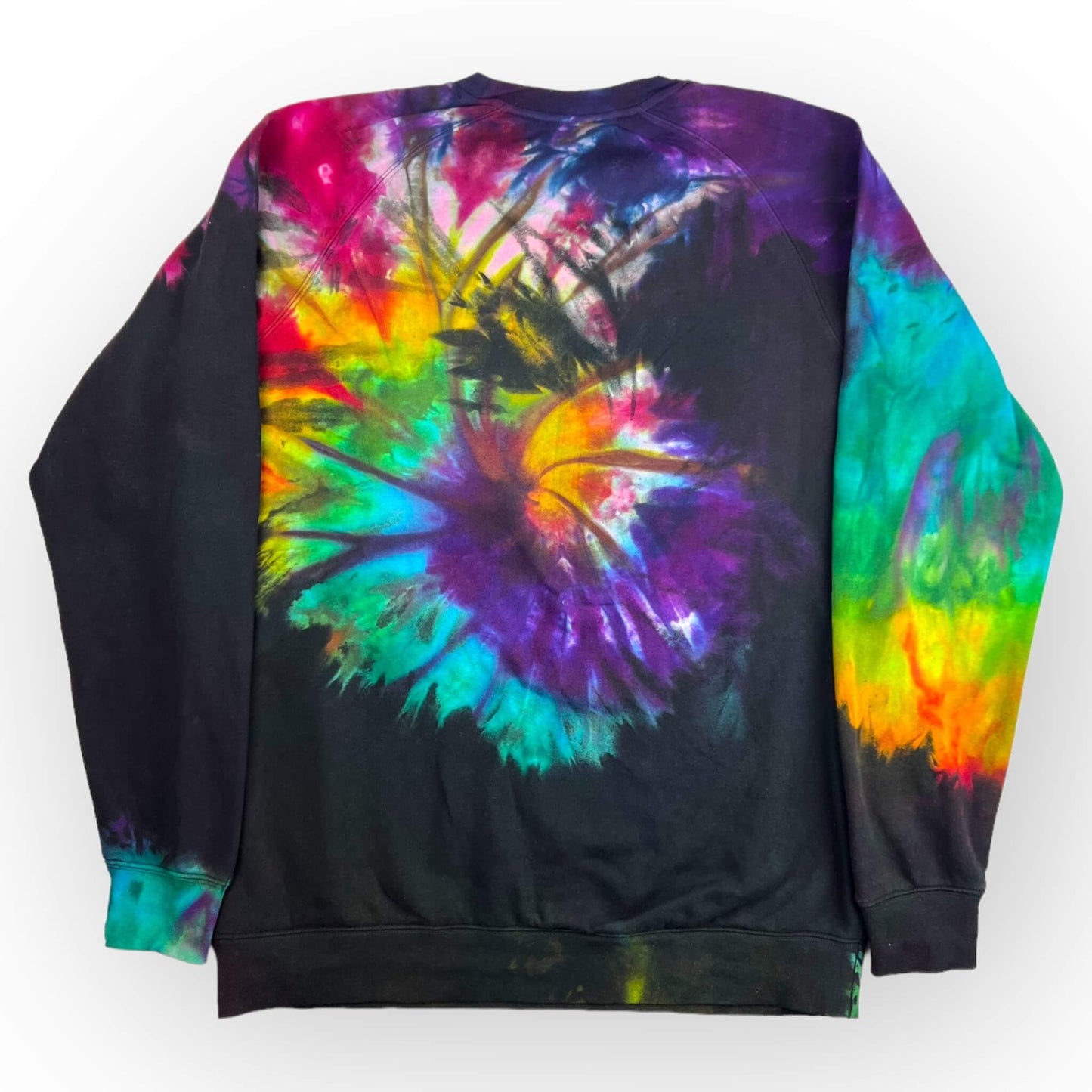 Reverse Rainbow Tie Dye Sweatshirt - Adults XL