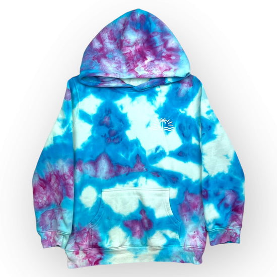 Turquoise & Purple Tie Dye Hoodie Age 10