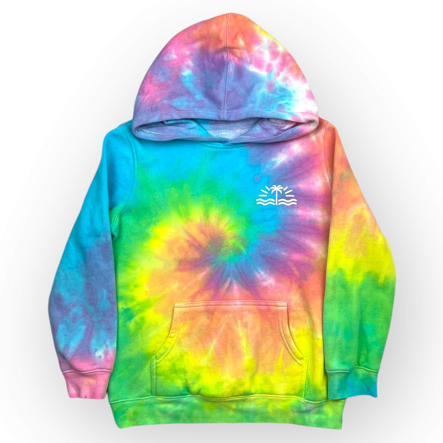 Pastel Rainbow Tie Dye Hoodie Age 10